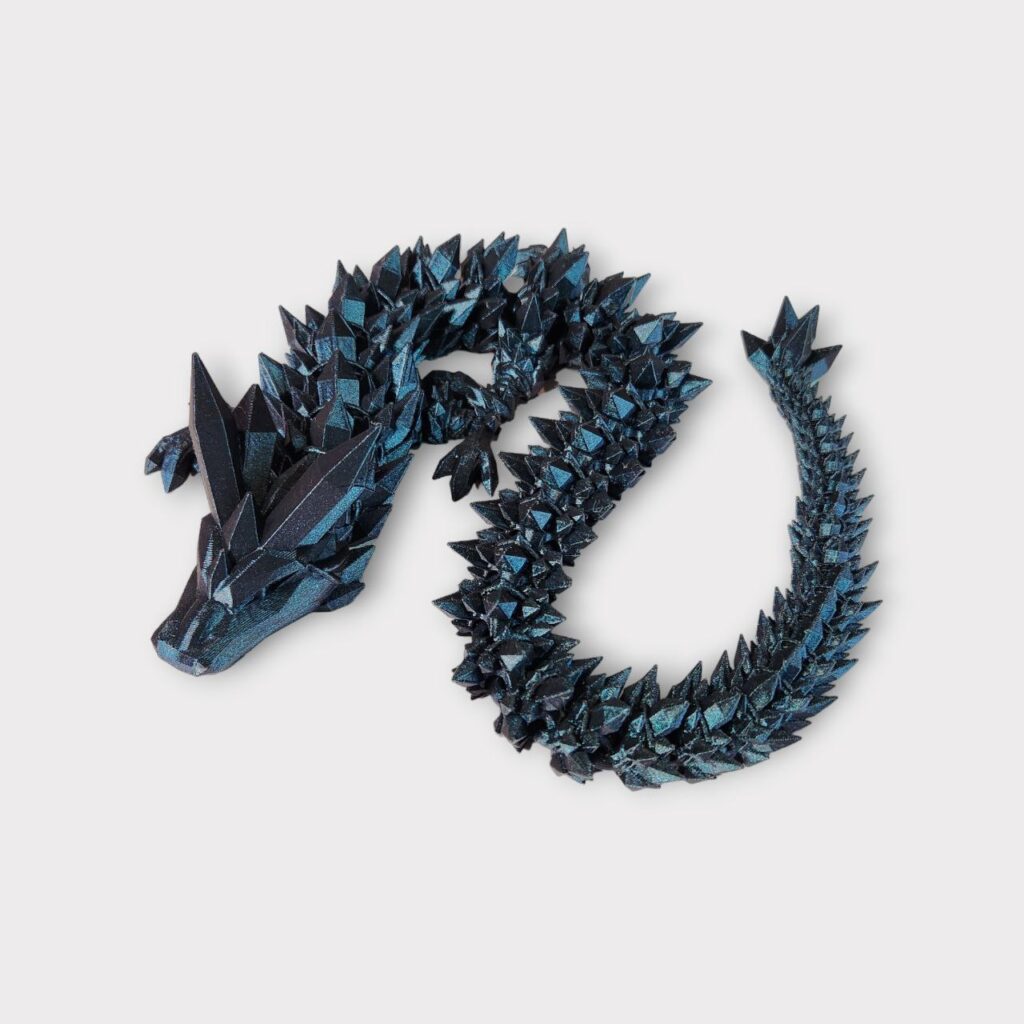 8-Piece 3D Printed Dragon Figurine Set - 4.5 Inch Crystal Baby Dragons With Movable Joints For Desk Decor - View #11
